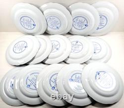 14 Pc Spode Blue Room Collection Dinner Plates Set Floral Scalloped England Lot