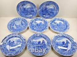 14 Pc Spode Blue Room Collection Dinner Plates Set Floral Scalloped England Lot