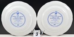 14 Pc Spode Blue Room Collection Dinner Plates Set Floral Scalloped England Lot