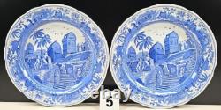 14 Pc Spode Blue Room Collection Dinner Plates Set Floral Scalloped England Lot