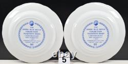 14 Pc Spode Blue Room Collection Dinner Plates Set Floral Scalloped England Lot