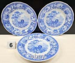 14 Pc Spode Blue Room Collection Dinner Plates Set Floral Scalloped England Lot