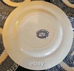 15 Royal Staffordshire Pottery Jenny Lind Blue Dinner Plate, 10 Diameter