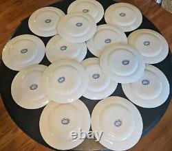 15 Royal Staffordshire Pottery Jenny Lind Blue Dinner Plate, 10 Diameter