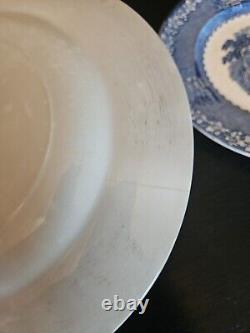 15 Royal Staffordshire Pottery Jenny Lind Blue Dinner Plate, 10 Diameter