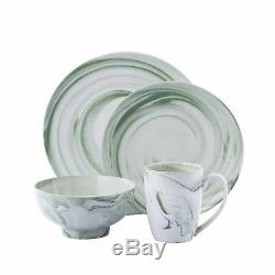 16Pc Porcelain Ceramic Stoneware Complete Dinner Set Dessert Plate Bowl Cup New