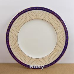 16 Cauldon China Dinner Plates 4732 Cowell & Hubbard Blue & Gold England