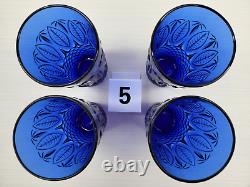 16 Pc Avon Royal Sapphire Plates Bowls Tumblers Cobalt Blue Glassware France Lot