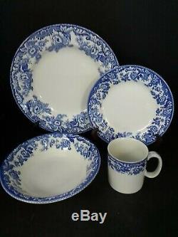 16 Pc Spode Delamere Blue Dinnerware Set Dinner & Salad Plates, Bowl, Mug Nice