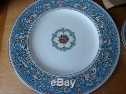 16 Pcs Wedgwood Bone China Florentine TurquoiseDinner, Salad, Bread Plate, Berry B