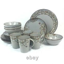 16 Piece Set Threshold Vermillion Dinnerware Dinner Salad Plate Bowl Mug