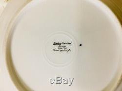 16 Theodore Haviland Limoges Dinner Plates Double Gold Rim Blue Scroll Pat 340