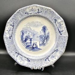 1848 J Wedgwood England Columbia Blue Transferware Ironstone Dinner Plate 9.5