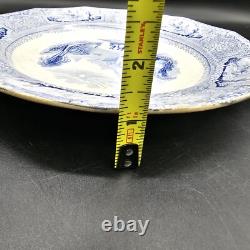 1848 J Wedgwood England Columbia Blue Transferware Ironstone Dinner Plate 9.5