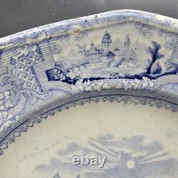 1848 J Wedgwood England Columbia Blue Transferware Ironstone Dinner Plate 9.5
