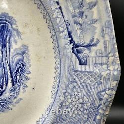 1848 J Wedgwood England Columbia Blue Transferware Ironstone Dinner Plate 9.5