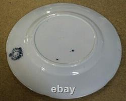 1848 RARE Antique Flow Blue Style Polychrome Wood & Brownfield Alma Dinner Plate