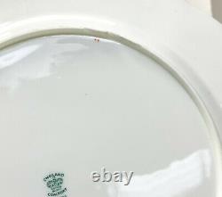 18 Coalport England Hand Painted Porcelain Scalloped Dinner Plates, circa 1900