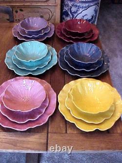 18 Pc Of Lotus Metlox Potteries USA Hand Crafted Made In California