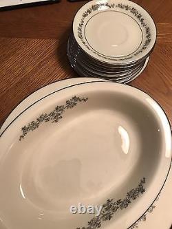 18 Pieces Lenox China PROMISE Blue Gray & Ivory