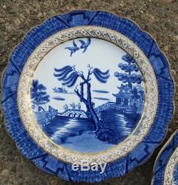 1906 1921 Booth's Real Old Blue Willow Dinner Salad Plate Antique Crown Mark