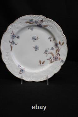 1920's Set of 10 Carlsbad Blue Flowers withWheat 9 3/4 Dinner Plates CAR189