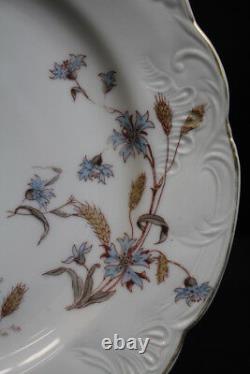 1920's Set of 10 Carlsbad Blue Flowers withWheat 9 3/4 Dinner Plates CAR189