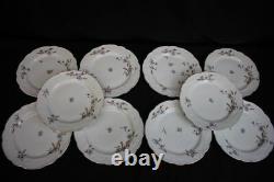 1920's Set of 10 Carlsbad Blue Flowers withWheat 9 3/4 Dinner Plates CAR189