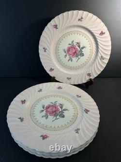 1930s Set Of 6 Morning Rose Dinner Plate by BurleighWare (Burgess & Leigh)