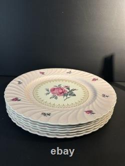 1930s Set Of 6 Morning Rose Dinner Plate by BurleighWare (Burgess & Leigh)