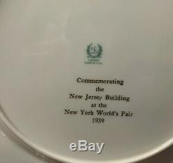 1939 New York World's Fair 12 Lenox 10 1/2 Cabinet Plates New Jersey State Seal