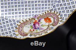 19THC c1820 COALPORT PORCELAIN CABINET PLATE PAINTED FLOWERS SEVRES STYLE FLORAL