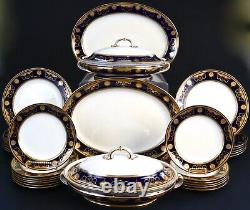 19th Century Minton Gilded Cobalt Service, antique, England