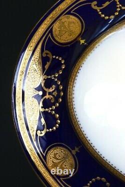 19th Century Minton Gilded Cobalt Service, antique, England