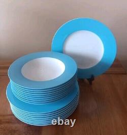 19xVilleroy Boch Dinner Plates /salad /entry Plate High Quality Blue and White