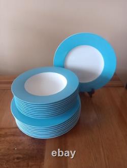 19xVilleroy Boch Dinner Plates /salad /entry Plate High Quality Blue and White