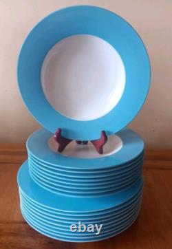 19xVilleroy Boch Dinner Plates /salad /entry Plate High Quality Blue and White