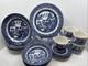 20 Pcs, Set for 4, Churchill Blue Willow Dinnerware Staffordshire England Mint