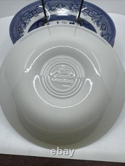 20 Pcs, Set for 4, Churchill Blue Willow Dinnerware Staffordshire England Mint