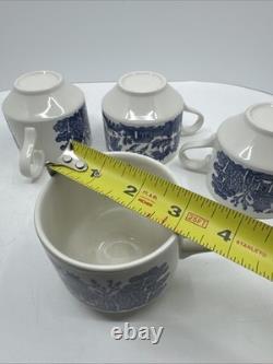 20 Pcs, Set for 4, Churchill Blue Willow Dinnerware Staffordshire England Mint