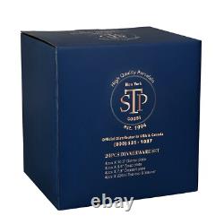 20 pc Azur de Limoges Bone China Dinner Tea Set Porcelain Dinnerware Blue Plates