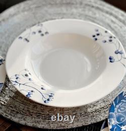 20 pc Azur de Limoges Bone China Dinner Tea Set Porcelain Dinnerware Blue Plates