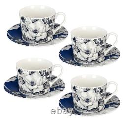 20 pc Azur de Limoges Bone China Dinner Tea Set Porcelain Dinnerware Blue Plates