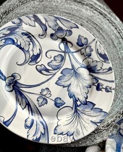 20 pc Azur de Limoges Bone China Dinner Tea Set Porcelain Dinnerware Blue Plates