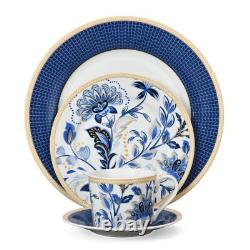 20pc Melodie de Fleurs Bone China Dinner Tea Set Porcelain Dinnerware Blue Plate