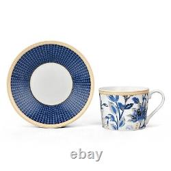 20pc Melodie de Fleurs Bone China Dinner Tea Set Porcelain Dinnerware Blue Plate