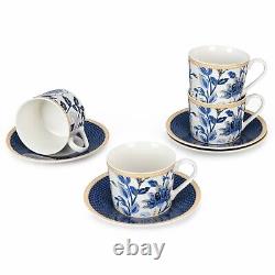 20pc Melodie de Fleurs Bone China Dinner Tea Set Porcelain Dinnerware Blue Plate