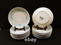 20x Vintage MCM Royal China Blue Heaven 10 Diameter Dinner Plate (s) Atomic
