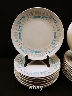 20x Vintage MCM Royal China Blue Heaven 10 Diameter Dinner Plate (s) Atomic