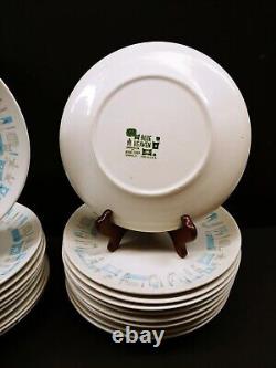 20x Vintage MCM Royal China Blue Heaven 10 Diameter Dinner Plate (s) Atomic